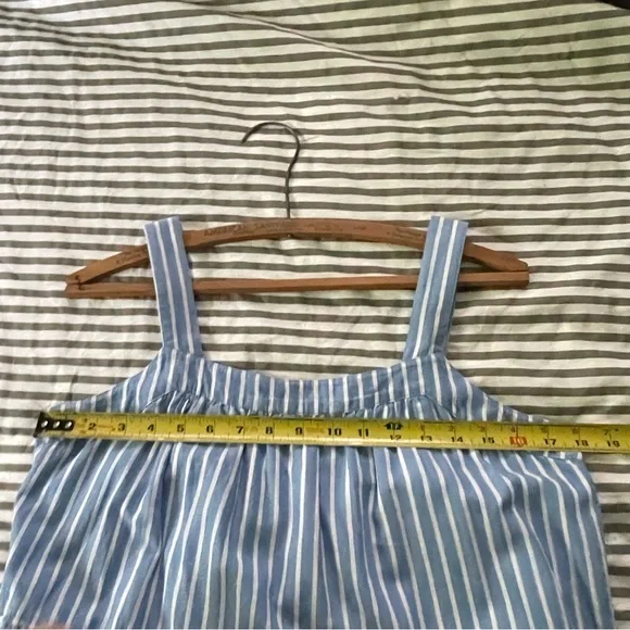 Pact The Sunset Easy Blue Stripe Organic Cotton Cami Dress. Size Medium. - Picture 11 of 12